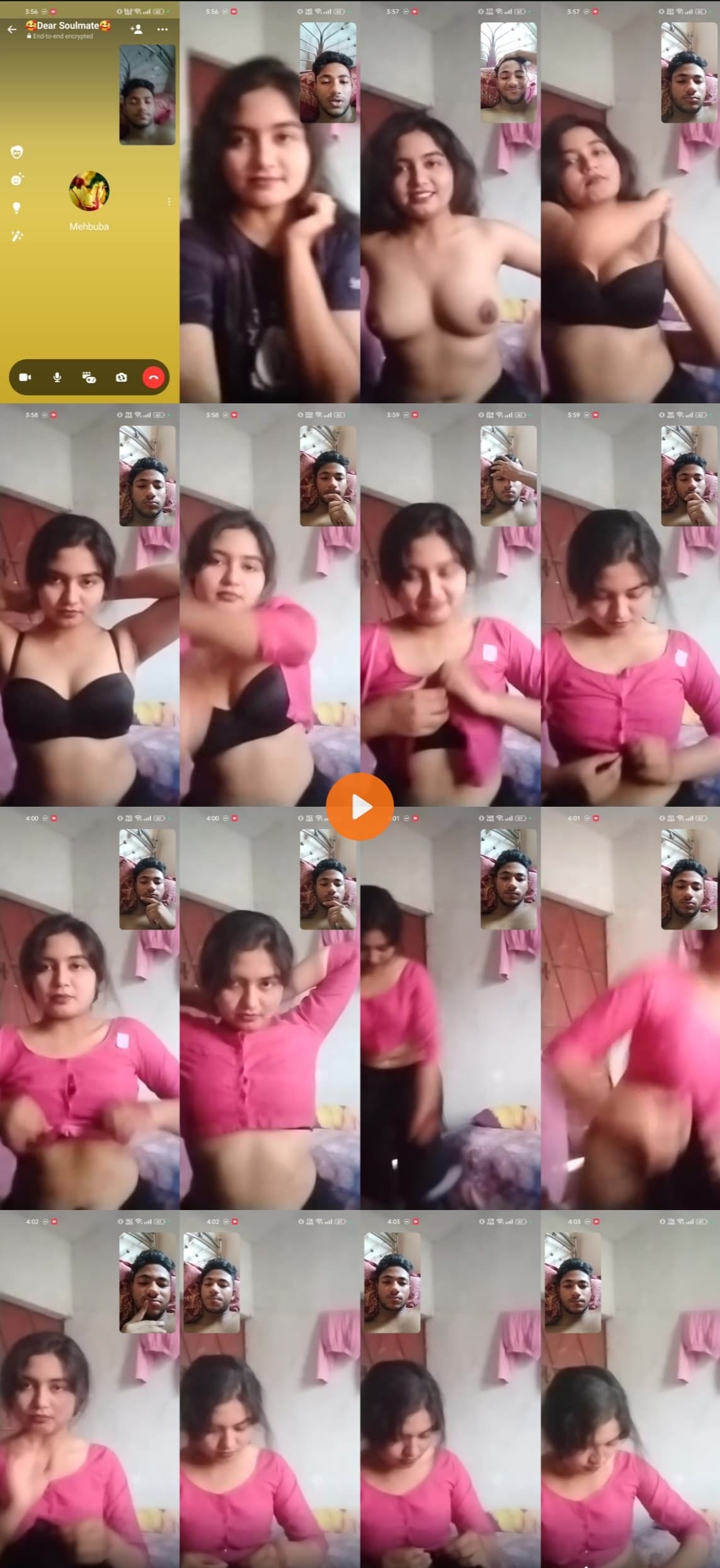 Bangladeshi hot cute hijabi girl mehbuba showing her bf on video call